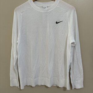Nike Golf Tiger Woods Knit Lightweight Sweater White Men's Size M DR5291-100 NEW